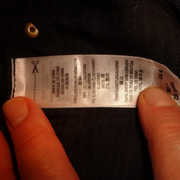 Juicy Couture 5-Pocket Pant 4 Black/Saddle Tan Sheep Skin Leather Piping - Picture 9 of 13